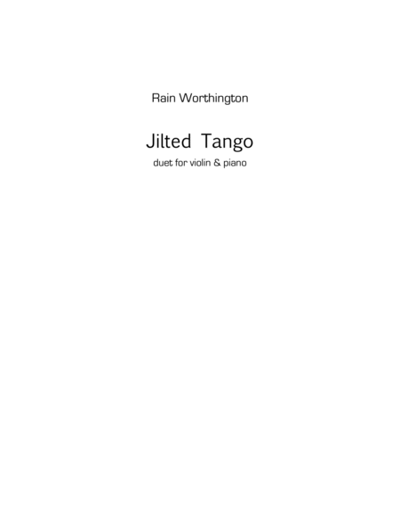 Jilted Tango For Violin Piano Sheet Music