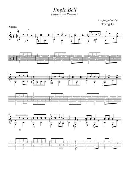 Free Sheet Music Jingle Bell Its One Of The Best Famous Christmas Song