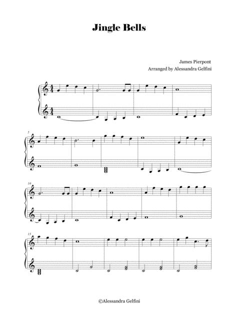 Free Sheet Music Jingle Bells Christmas Easy Piano Solo In C