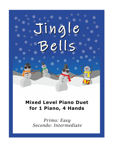 Jingle Bells Easy Piano Duet 1 Piano 4 Hands Sheet Music