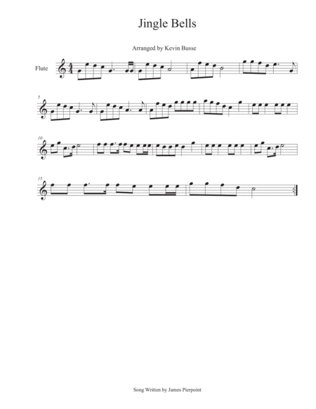 Free Sheet Music Jingle Bells Flute