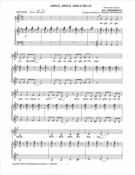 Free Sheet Music Jingle Jingle Jingle Bells