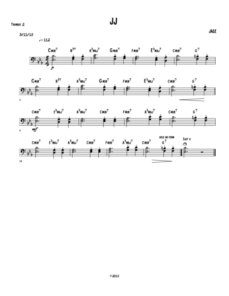 Free Sheet Music Jj Trombone 2