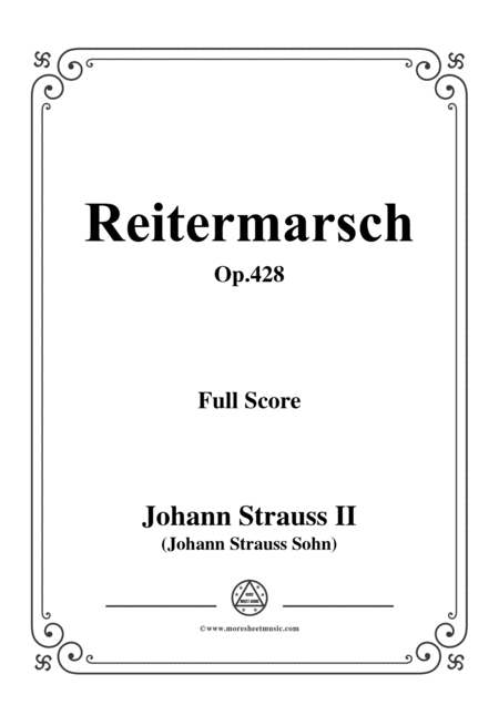 Free Sheet Music Johann Strauss Ii Reitermarsch Op 428 For Orchestra