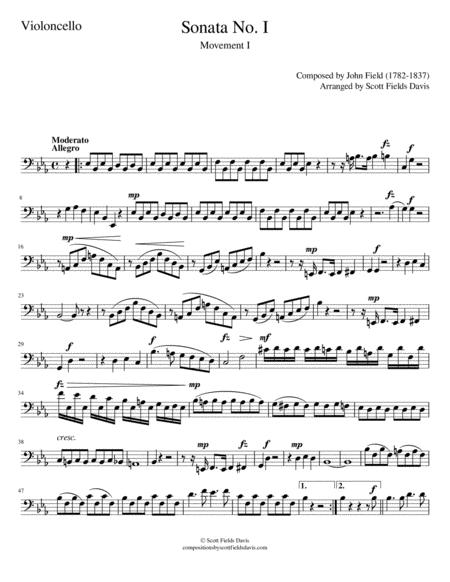 John Field Sonata I Movement I Arranged For Orchestra By Scott Fields Davis Cello Part Sheet Music