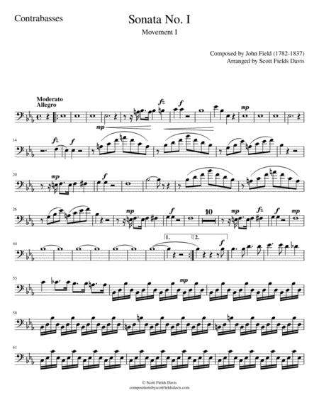 Free Sheet Music John Field Sonata I Movement I Arranged For Orchestra By Scott Fields Davis Double Bass Part