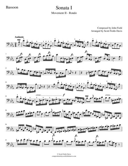 John Field Sonata I Movement Ii Arranged For Orchestra By Scott Fields Davis Bassoon Part Sheet Music