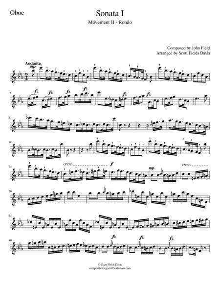 John Field Sonata I Movement Ii Arranged For Orchestra By Scott Fields Davis Oboe Part Sheet Music