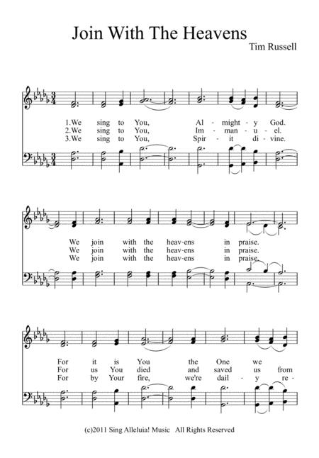 Free Sheet Music Join With The Heavens