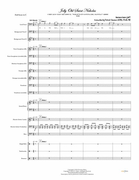 Free Sheet Music Jolly Old Saint Nicholas Chicago Full Score Set Of Parts