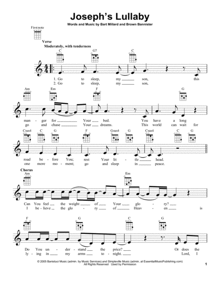 Josephs Lullaby Sheet Music