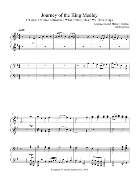 Journey Of The King Medley 1 Piano 4 Hand Duet Sheet Music