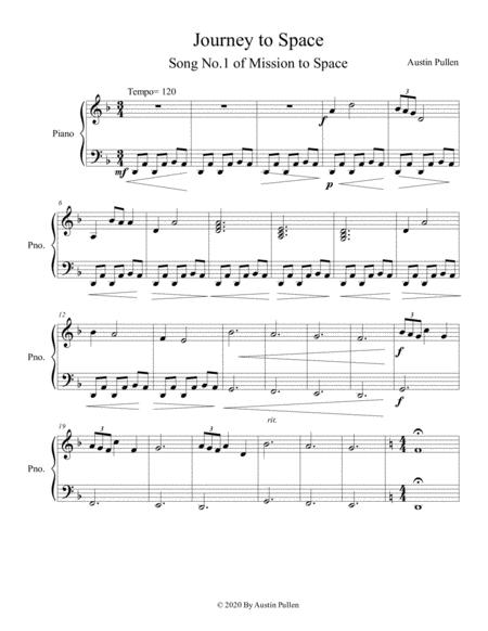 Journey To Space Song No 1 From Mission To Space Sheet Music