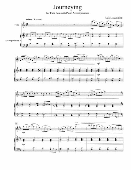 Free Sheet Music Journeying For Flute Solo