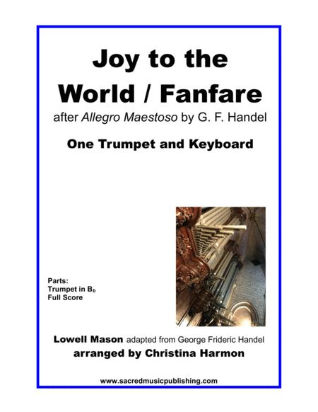 Free Sheet Music Joy To The World Fanfare Handel One Trumpet And Keyboard