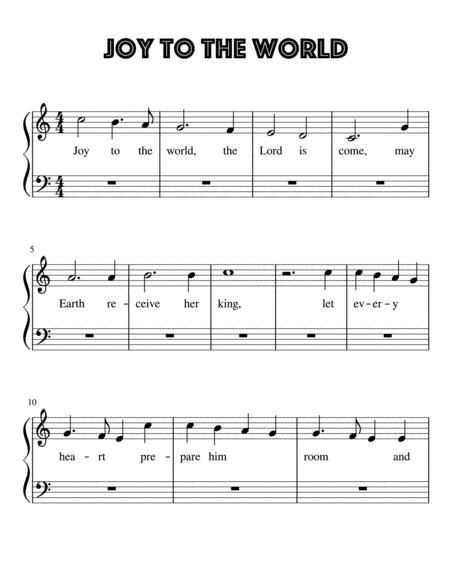 Free Sheet Music Joy To The World For Very Easy Piano