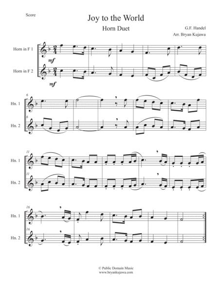 Joy To The World French Horn Duet Sheet Music