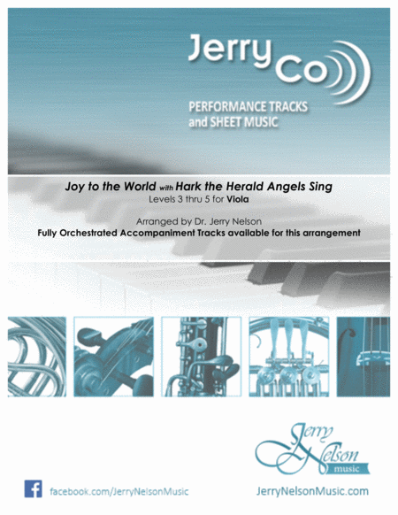 Free Sheet Music Joy To The World Hark The Herald Arrangements Level 3 5 For Viola Written Acc