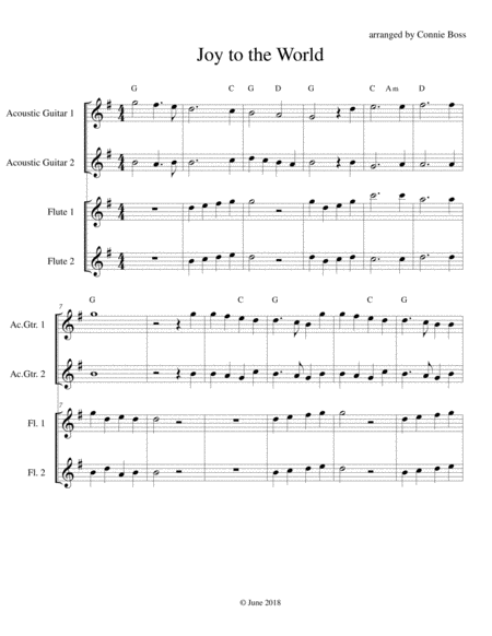 Joy To The World Instrumental Sheet Music