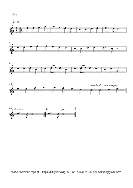 Joyful We Adore Thee Flute Guitar Duet Sheet Music