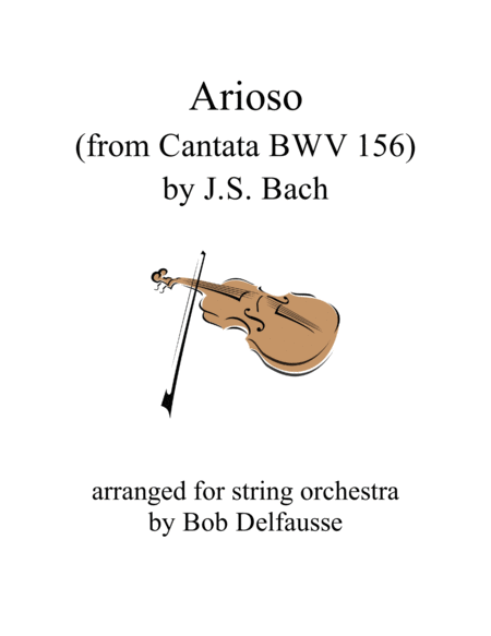 Js Bach Arioso For String Orchestra Sheet Music