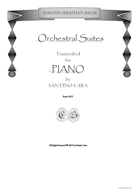 Js Bach Five Orchestral Suites Piano Solo Sheet Music