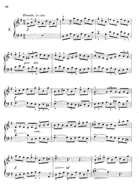 Js Bach Invention 10 In G Major Bwv 781 Original Version Sheet Music