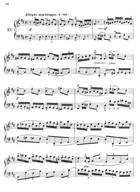 Free Sheet Music Js Bach Invention 15 In B Minor Bwv 786 Original Version