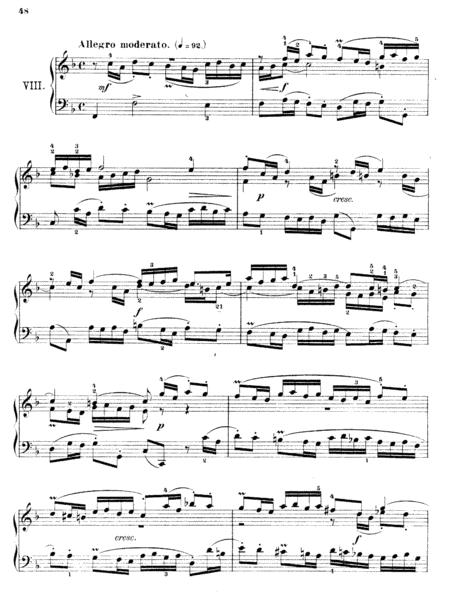 Js Bach Sinfonia 8 In F Major Bwv 794 Original Version Sheet Music