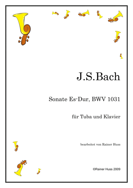 Free Sheet Music Js Bach Sonata In Eb Bwv 1031