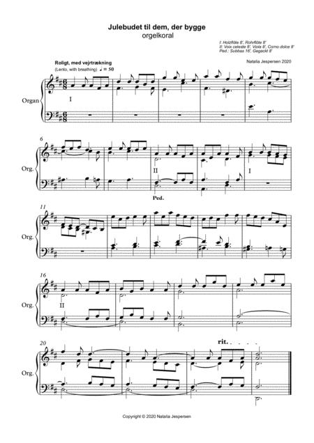 Free Sheet Music Julebudet Til Dem Der Bygge