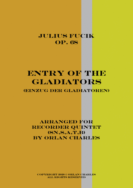 Free Sheet Music Julius Fucik Entry Of The Gladiators