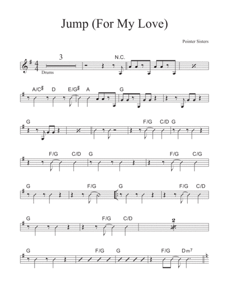 Jump For My Love Sheet Music