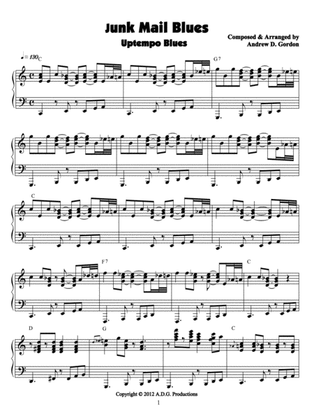 Junk Mail Blues Sheet Music