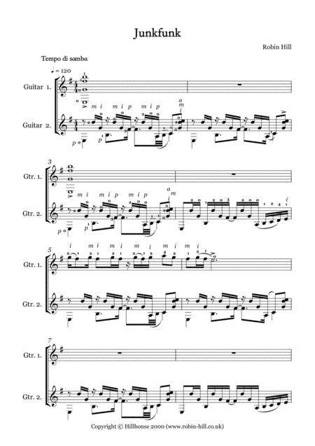 Junkfunk For Two Guitars Sheet Music