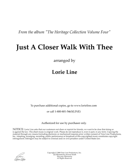 Free Sheet Music Just A Closer Walk With Thee