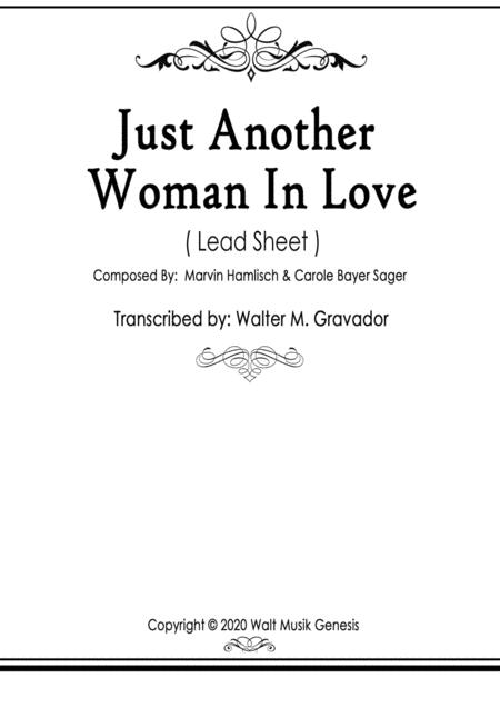 Free Sheet Music Just Another Woman In Love