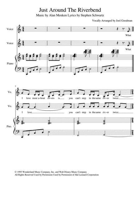 Just Around The Riverbend Vocal Duet Sheet Music