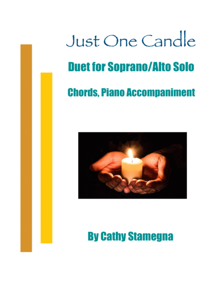 Just One Candle Duet For Soprano Alto Solo Chords Piano Accompaniment Sheet Music