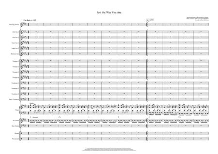 Just The Way You Are Male Vocal And Big Band Key Of E Sheet Music