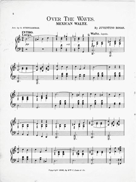 Juventino Rosas Over The Waves Easy Piano Sheet Music