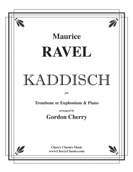 Free Sheet Music Kaddisch For Trombone Or Euphonium And Piano