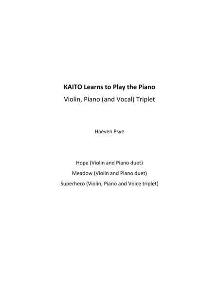 Free Sheet Music Kaito Learns To Play The Piano Duet And Triplet