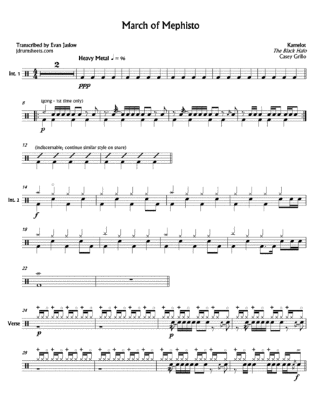 Free Sheet Music Kamelot March Of Mephisto