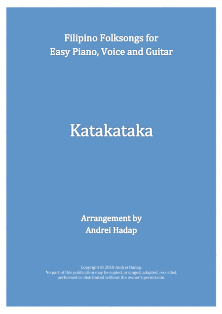 Free Sheet Music Katakataka Easy Piano Voice And Guitar