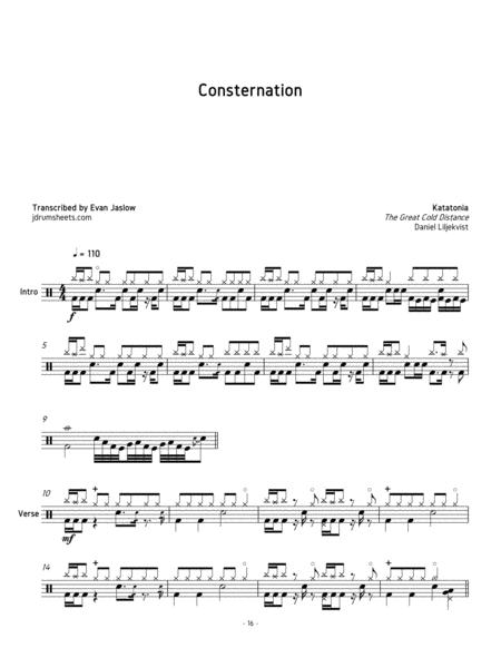 Free Sheet Music Katatonia Consternation