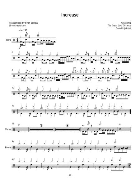 Katatonia Increase Sheet Music