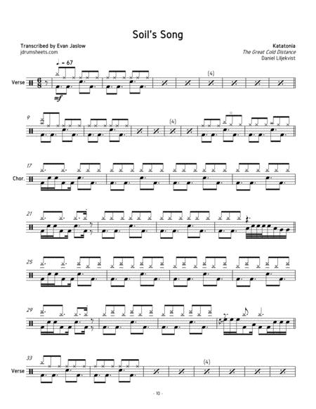 Katatonia Soils Song Sheet Music