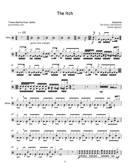 Katatonia The Itch Sheet Music