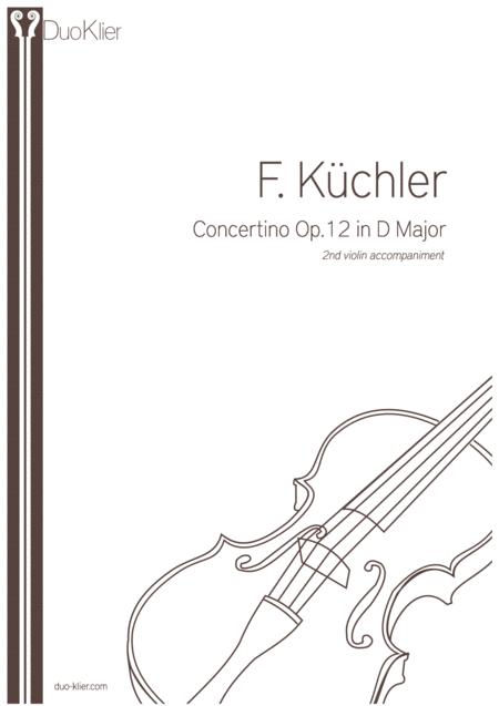 Free Sheet Music Kchler Concertino Op 12 In D Major 2nd Violin Accompaniment